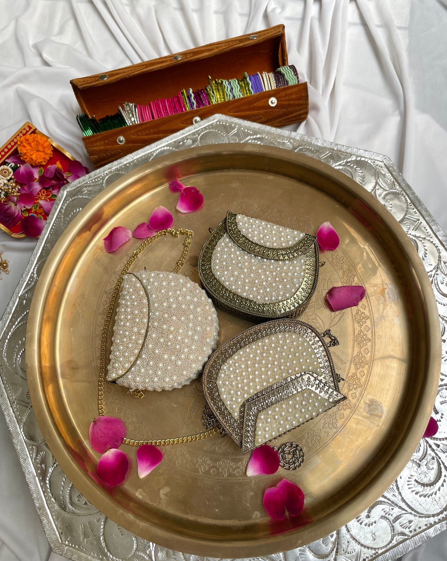 Ethnic Pearl Beauty Mini Bag.