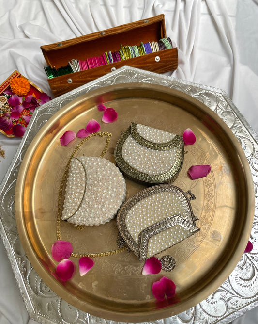 Ethnic Pearl Beauty Mini Bag.