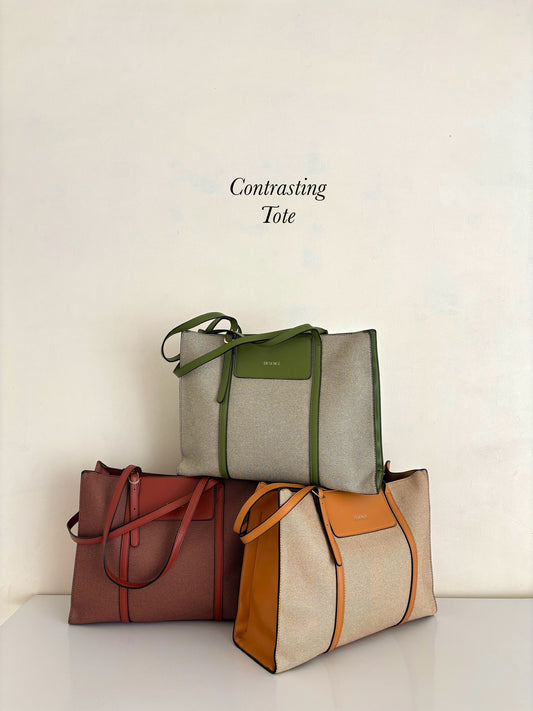 Contrasting Tote