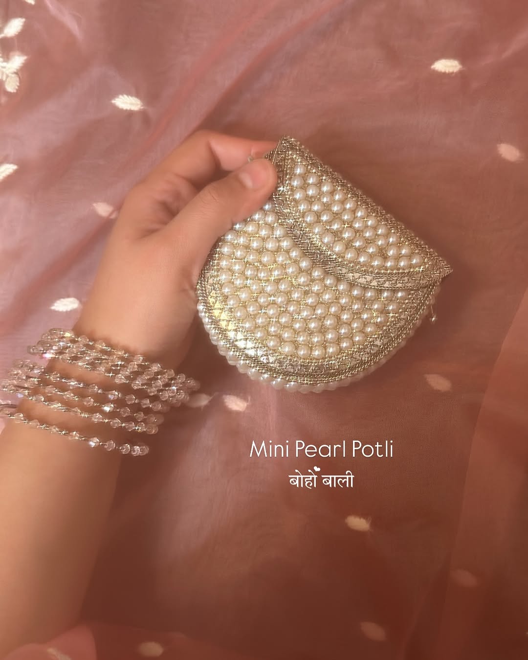 Ethnic Pearl Beauty Mini Bag.