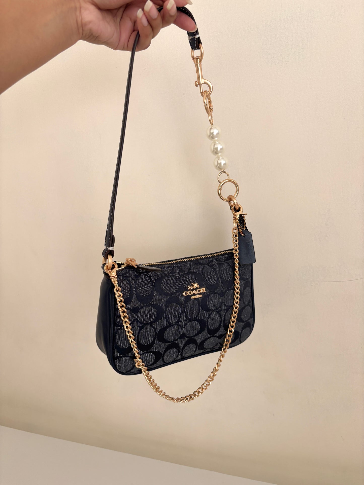 Luxury Denim Baguette.
(with box packaging)