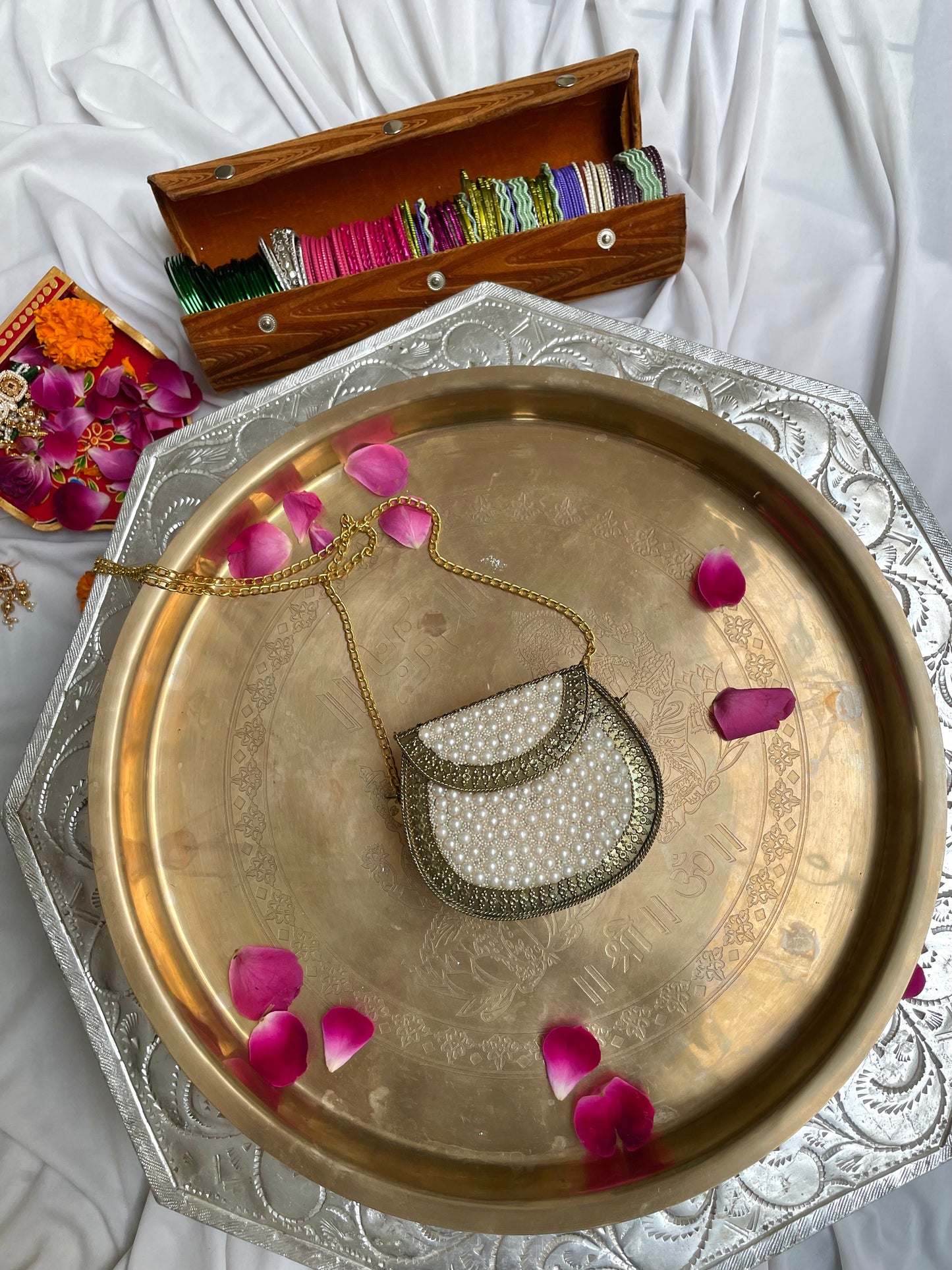 Ethnic Pearl Beauty Mini Bag.