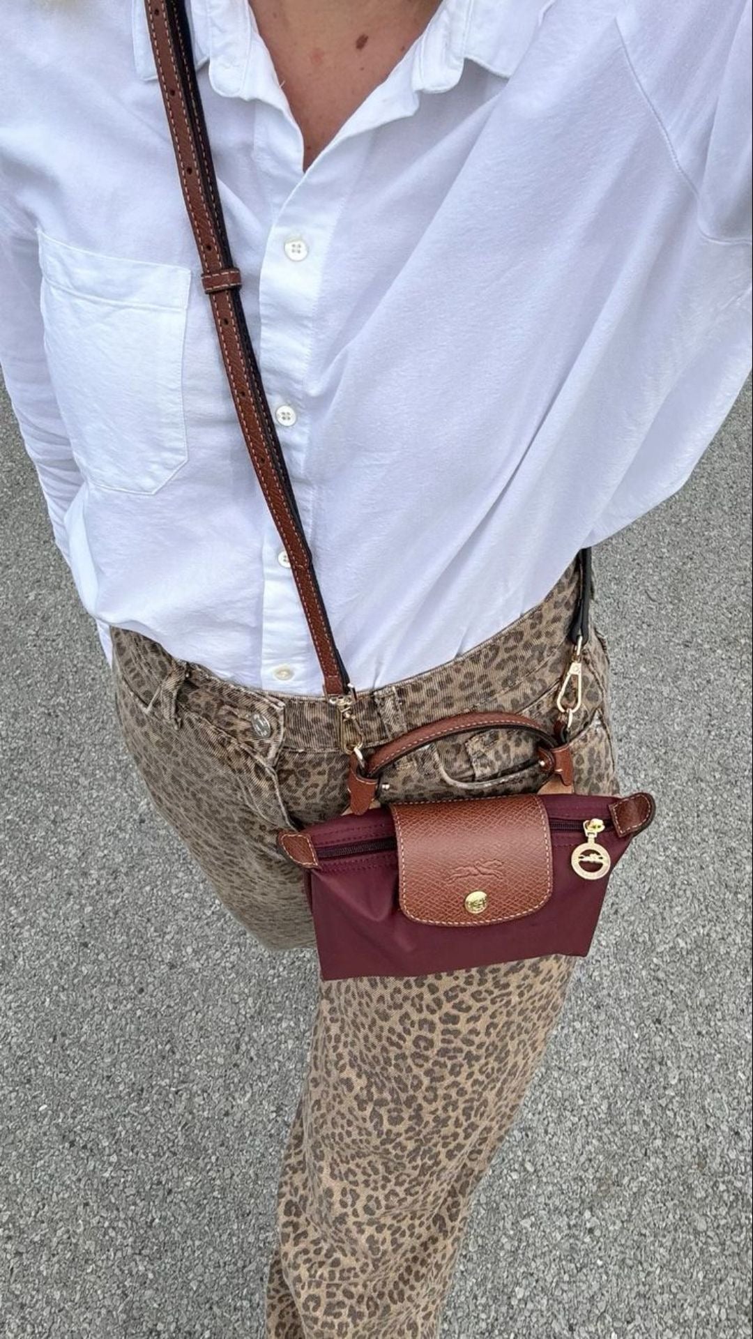 Iconic Pouch with handle.(Longchamp Mini)