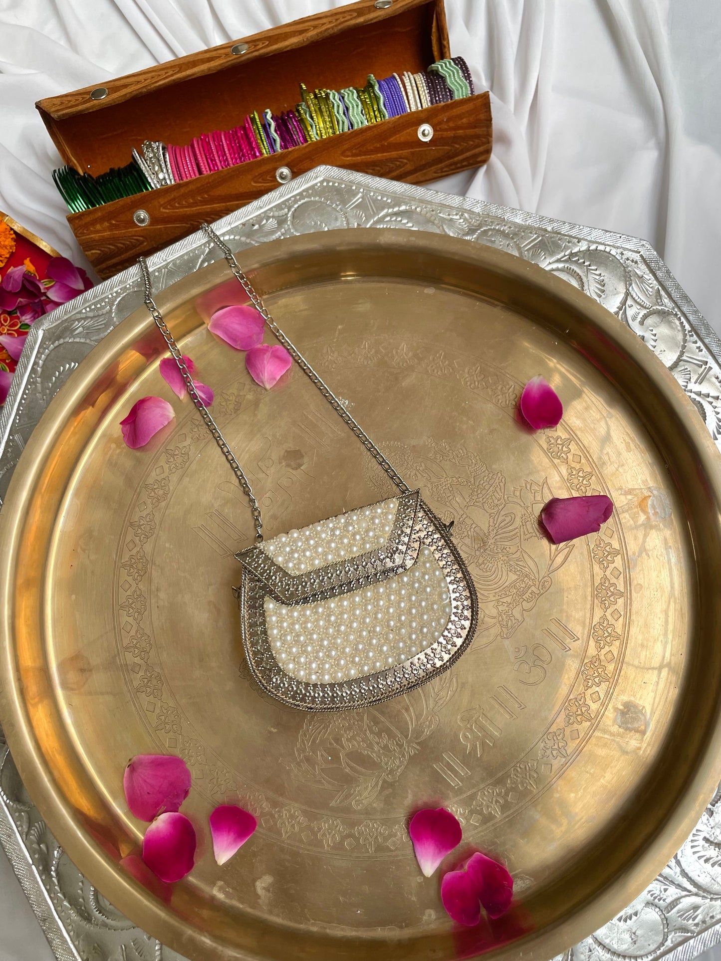 Ethnic Pearl Beauty Mini Bag.