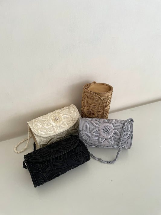 Floral Beaded Clutch