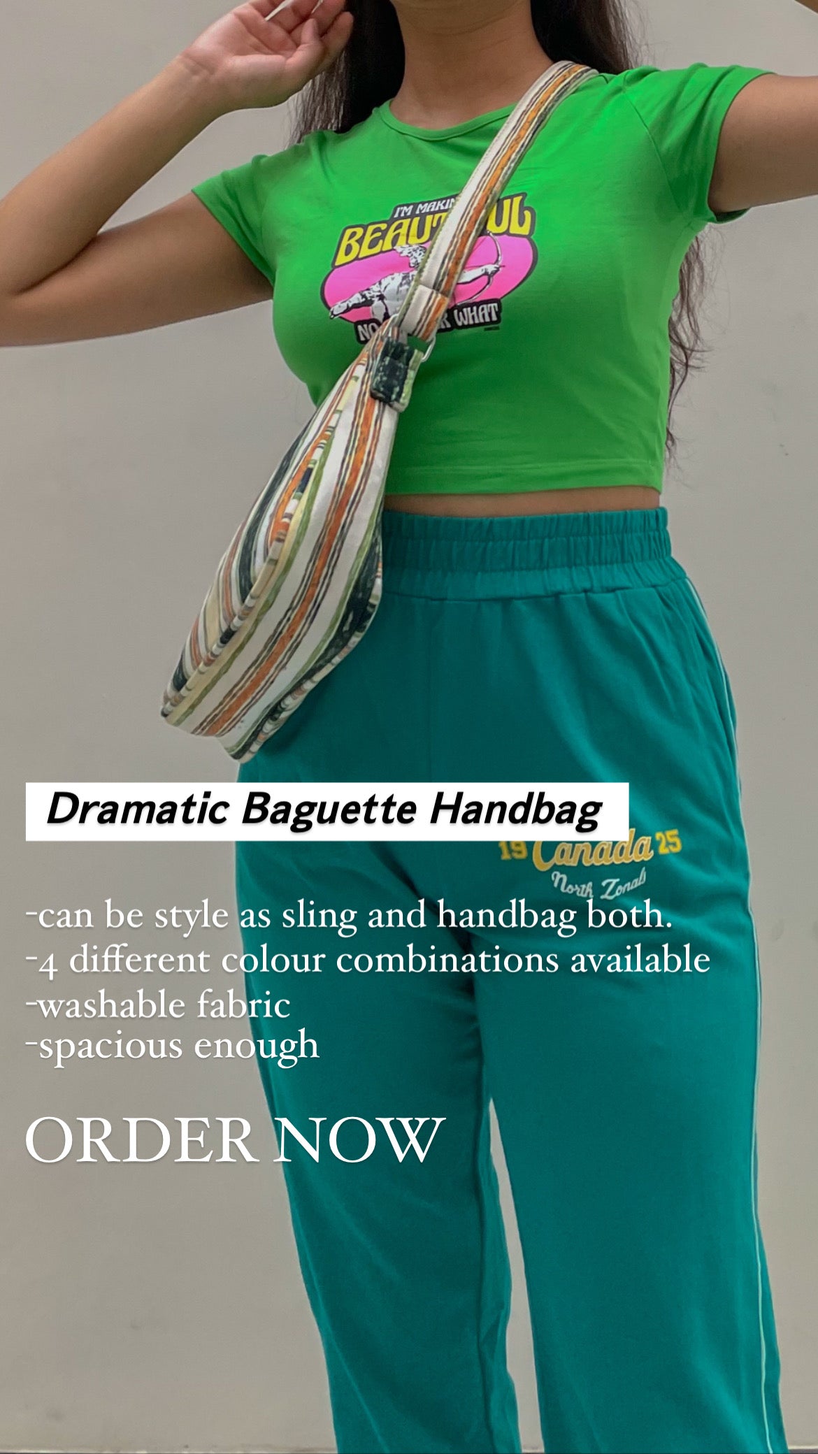 Dramatic Baguette Handbag