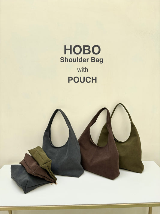 Hobo Shoulder Bag with Pouch
